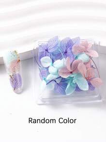 FULL BEAUTY 1 Box Nail Art Flower Decoration Hydrangea Artificial Flowers Petal Romantic For Uv Polish Diy Nail Art Accessories Nail Charms Nail Gems Nail Supplies Nails