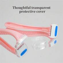 3Pcs Romantic Blue Or Pink  Body Bikini Razor, Manual Hair Removal Wet And Dry PainlessLady Shaver For Pubic Hair Arms Legs Underarms Area, Bikini Trimmer ,Hair Products And Accessories For Barber Salon Beauty Travel Essentials