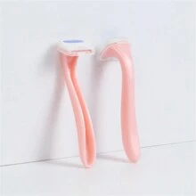 3Pcs Romantic Blue Or Pink  Body Bikini Razor, Manual Hair Removal Wet And Dry PainlessLady Shaver For Pubic Hair Arms Legs Underarms Area, Bikini Trimmer ,Hair Products And Accessories For Barber Salon Beauty Travel Essentials