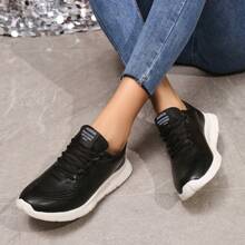 2024 New Spring Women Casual Vulcanized Sneakers, Black,