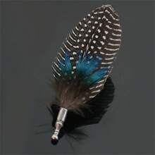 1 Feather Peacock Feather Fashion Brooch Western Ornament Accessory Suitable For Men's Evening Party Wear