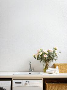 1 卷复古紫色、白色、黑色、纹理纯色壁纸适用于家庭装饰、厨房橱柜、桌子、椅子、房间背景、家庭装修、DIY、防水、防污、易于清洁、自粘、即撕即贴壁纸墙贴、装修贴纸撕墙板、墙纸、壁纸、春季装饰物品让您的家焕然一新、拉玛装饰贴纸