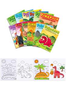 6 Piezas Libros para colorear de Animales de Granja/8 Piezas Libros para colorear de Donuts Dulces/12 Piezas Libros para colorear con Patrones de Dinosaurios, Libros de Dibujos Pequeños de Dibujos Animados, Regalo de Cumpleaños, Regalos para Profesores para Recompensar a Compañeros de Clase, Favor de Fiesta, Navidad - Multicolor - Ver 4