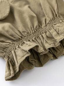 mini bala Girls Pants 2024 New Summer Children's Lotus Edge Capri Pants