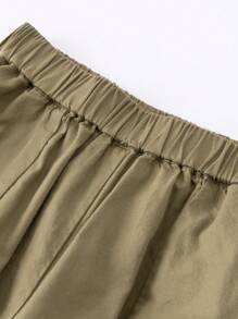 mini bala Girls Pants 2024 New Summer Children's Lotus Edge Capri Pants