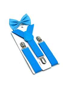 1pc Children's Strap Bow Tie Suit Bow Accessories Teen Strap Clip Adjustable Pants Clip For Boys And Girls, Ideal Choice For Gifts