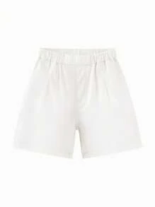 mini bala Girls Pants 2024 Summer New Children's Loose Shorts - White - View 1