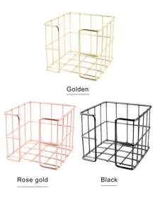 1/2pcs Modern Sticky Note Holder, Note Box + Business Card Holder Set, Metal Wire Desktop Sticky Note Holder, Rose Gold Note Holder, Cute Note Cube Stand, Dispenser, Office Desktop Organizer, Mesh Note Holder, Ballpoint Pen, Desktop Sticky Note Holder, For Home Office, School Desk Back To School