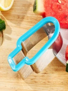 1 pieza Cortador de frutas en forma de helado - Gadget de cocina ideal para cortar sandía en hermosas formas y servirla en casa - Hecho de molde de acero inoxidable - Multicolor - Ver 10