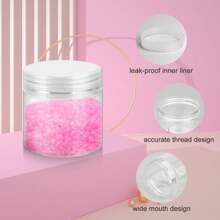 12 Pieces Round Pot Jars Plastic Cosmetic Containers Set With Lid For Liquid Creams Sample  Reusable, Refillable Transparent Cosmetic Containers For Bath Salts, Cosmetics, Powders, Beauty Product And Small Accessories
