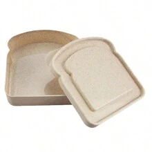 1 pieza Caja de almuerzo portátil para alimentos, caja bento para pan, sándwich, fruta, ligera y de moda, caja de almacenamiento de alimentos para picnic - Multicolor - Ver 9