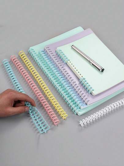 5/10 piezas Placas de carpeta anillada A4, Anillos de encuadernación DIY de 30 orificios, Anillos de encuadernación de hojas sueltas de plástico, Desmontable, Vuelta al cole, Útiles escolares