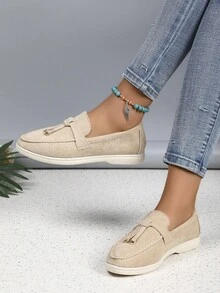 New Comfortable Women Casual Slip-On Shoes, Versatile Flat Work Shoes, Soft Bottom Work Shoes