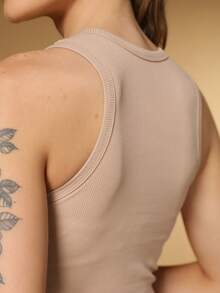Women Tank Tops & Camis - 米色 - 查看 6