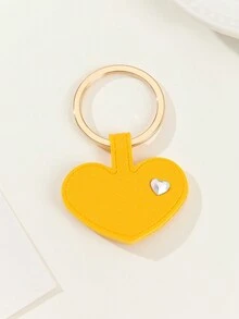 創意心形鑰匙扣，適用於包包和鑰匙 - 黃色 - 查看 5