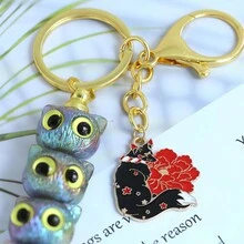 5pcs Enamel Fox Charms For Jewelry Making - Cute Animal Charms For Earrings Keychains Bracelets Necklaces Crafts - Multicolor - View 5