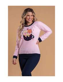 Women Pajama Sets - 淺粉色 - 查看 2