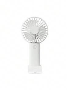 1 pieza Mini ventilador portátil de mano con puerto USB, cable de datos y base, adecuado tanto para actividades en interiores como exteriores, elección de regalo perfecta para citas, oficina, estudio y