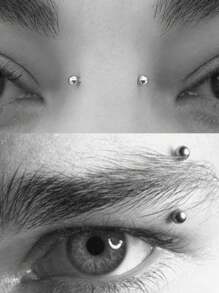 AVYRING 16pcs Eyebrow Piercing Jewelry Stainless Steel Curved Barbell Tiny Eyebrow Ring Vertical Labret Lip Jewelry Ear Rook Helix Conch Daith For Men 16g 6mm/8mm/10mm/12mm