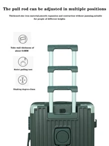 Walizka podróżna o dużej pojemności 20/22/24/26 cali z interfejsem ładowania + uchwytem na kubek + haczykiem wyciszającym Walizka podróżna na czterech kółkach Walizka na kółkach Torba do przechowywania Uniwersalna dla chłopców i dziewcząt Może być używana jako prezent dla przyjaciół Dobre akcesoria podróżne Wolne ręce Odpowiednie dla małych i średnich rodzin Podróże Podróże nadają się również do podróży służbowych, wykorzystując pudełko dla studentów do przechowywania przedmiotów w torbie szkolnej Akcesoria szkolne Przybory szkolne - Szary - Zobacz 5