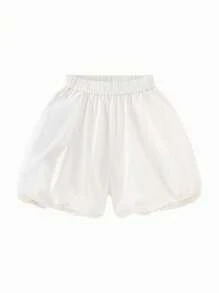 mini bala Young Girls Shorts 2024 Summer New  Pants - White - View 4