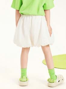 mini bala Young Girls Shorts 2024 Summer New  Pants - White - View 2