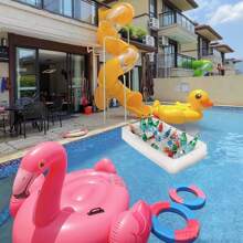 1pc Inflatable PVC Ice Serving Tray Ice Plate: Perfect For Beer, Wine, Beverages, And Fruit - Perfect For Pool Parties Water Sports Swimming Pool - White - View 1