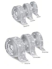 1 Pièce Ruban En Cristal Auto-adhésif Tape Diy Autocollant À Paillettes En Strass Décoration De Noël, Accessoires De Festival, Fournitures De Fête, Convient Pour L'art Et L'artisanat, Fête De Mariage, Décoration, Décoration De La Maison