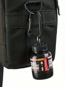 1pc 100ml/3.38oz Protein Powder Pill Bottle, Portable Water Bottle For Fitness Outdoor Climbing,Mini Portable Powder Drinkware With Keychain Buckle,Portable Keychain