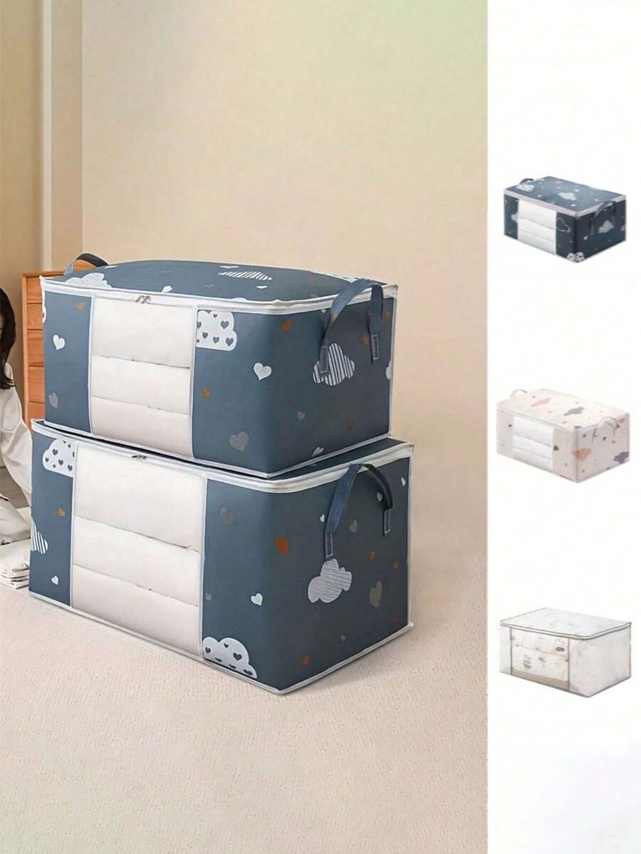 1 túi đựng chăn, túi đựng quà Giáng sinh Halloween Lễ Tạ ơn, túi đựng chăn quần áo dung tích lớn, túi đựng chăn đồ chơi, túi đựng đồ trong suốt, túi đựng đồ di động có thể gấp lại, chất liệu không dệt