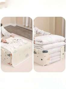 1 túi đựng chăn, túi đựng quà Giáng sinh Halloween Lễ Tạ ơn, túi đựng chăn quần áo dung tích lớn, túi đựng chăn đồ chơi, túi đựng đồ trong suốt, túi đựng đồ di động có thể gấp lại, chất liệu không dệt - Nhiều màu - Xem 3