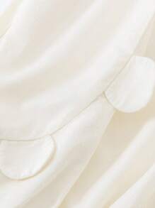 mini bala 女童裤子 2024新款夏季儿童荷叶边七分裤