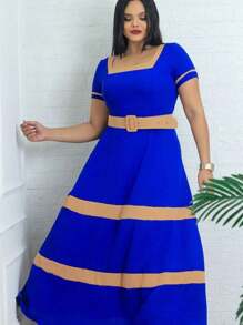 Women Dresses - 寶藍色 - 查看 1