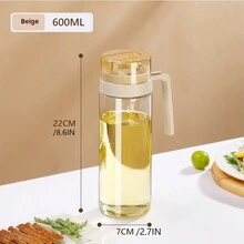 1入自動開合蓋玻璃油瓶調味品瓶廚房工具，廚房、夏日海灘派對、食品、露營、收納、房間裝飾、廚房物品 - 彩色 - 查看 10