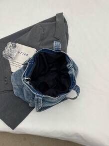 Bolso de hombro grande de capacidad con degradado de color - Azul - Ver 8