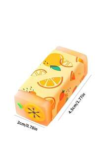 颜色随机 1 件/3 件/6 件 可爱卡通水果香味橡皮擦 学生奖励 学习用品 办公文具礼品 返校 - 彩色 - 查看 10