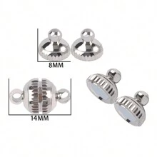 5/10Sets Stainless Steel Strong Magnetic Clasps Magnet End Clasp Connectors For Jewelry Making DIY Bracelet Necklace Connection Buckle Accessories