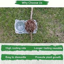 6pcs/12pcs/18pcsReusable Plant Rooting Device, Air Layering Pods, Plant Rooting Grow Box, High Pressure Propagation Ball Grafting Device Botany Root Controller Garden Plant Rooter Box, (Black/White), 2inch - Multicolor - View 10