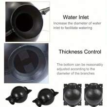 6pcs/12pcs/18pcsReusable Plant Rooting Device, Air Layering Pods, Plant Rooting Grow Box, High Pressure Propagation Ball Grafting Device Botany Root Controller Garden Plant Rooter Box, (Black/White), 2inch - Multicolor - View 8