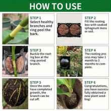 6pcs/12pcs/18pcsReusable Plant Rooting Device, Air Layering Pods, Plant Rooting Grow Box, High Pressure Propagation Ball Grafting Device Botany Root Controller Garden Plant Rooter Box, (Black/White), 2inch - Multicolor - View 5