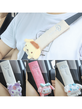 Sanrio 1/2pcs Kuromi Melody Car Seat Belt Shoulder Protector, Cinnamoroll Cartoon Cute Car Seat Belt, New Style Anti Wear And Anti Strangulation Neck Protector, Travel Accessories