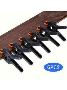 2/6/10pcs Set, Woodworking Clamps, Mini Photography Backdrop Nylon Spring Clips, Heavy Duty Clamps, Tool Clips - Black - View 10