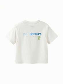 mini bala 青少年男童短袖 T 恤夏季宝宝吸湿速干柔软百搭儿童上衣 - 白色 - 查看 5