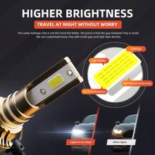 2pcs/Set Roadsun H1 H7 H11 9005 9006 H4 LED Headlight Bulbs, 40000LM, 190W, 6000K Cool White,  HB3 HB4 HB2 Halogen Lamp Replacement, Aircraft Grade Aluminum Material, With External Driver Integrated, 1:1 Exact Light Shape, 700% Higher Brightness, High-End Intelligent, Over 65000 Hours Lifespan
