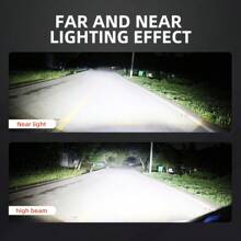 2pcs/Set Roadsun H1 H7 H11 9005 9006 H4 LED Headlight Bulbs, 40000LM, 190W, 6000K Cool White,  HB3 HB4 HB2 Halogen Lamp Replacement, Aircraft Grade Aluminum Material, With External Driver Integrated, 1:1 Exact Light Shape, 700% Higher Brightness, High-End Intelligent, Over 65000 Hours Lifespan