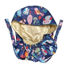 Gorro quirúrgico con forro de tela y forro colorido para enfermeras, Halloween, Día de San Valentín - sombrero de pelo largo agrandado - Ver 7