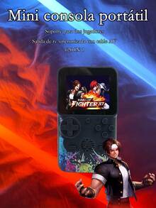 Consola de juegos portátil Consola de Videojuegos Retro 500 en 1 Juegos Clásicos Tipo Game Box Consola - Negro - Ver 1