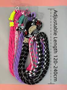 1套創意編織調節多功能手機掛繩帶夾，可斜跨佩戴 - 彩色 - 查看 5