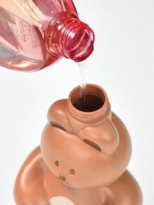 1pc Cartoon Bear Empty Pump Bottle For Foam Cleanser Or Hand Sanitizer, 250ml Capacity For Bath Gel - Multicolor - View 4