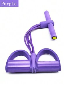 1pc Foot-Operated Tension Rope Waist Trimmer Resistance Exercise Band Fitness Pull Rope Body Shaping Resistance Band Swallow Tail Auxiliary Device - Multicolor - View 2